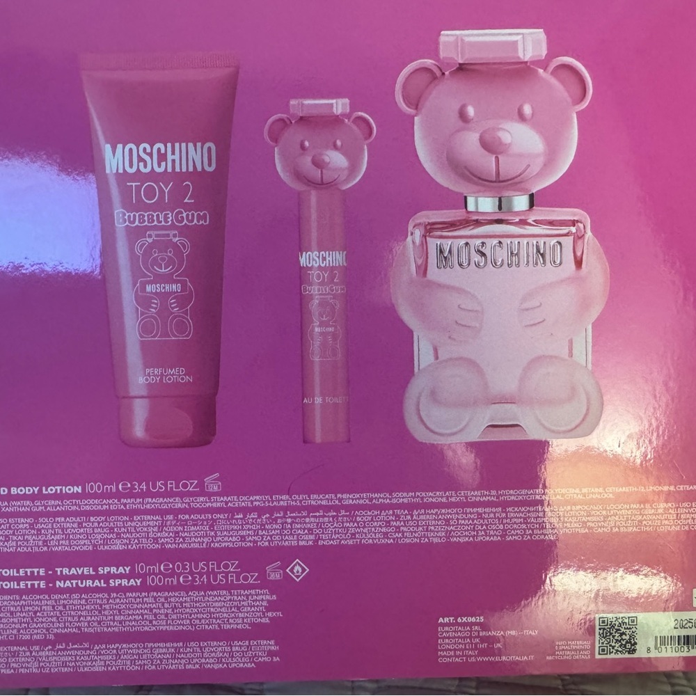 Moschino Ladies Toy 2 Bubblegum Gift Set Fragrances NIB Rare Set Full Size - Picture 9 of 10